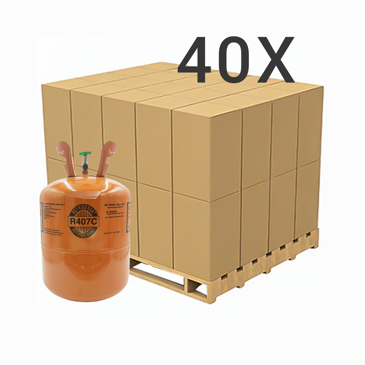 25LB R407C (R-407C) Refrigerant Gas | 30 Cylinders