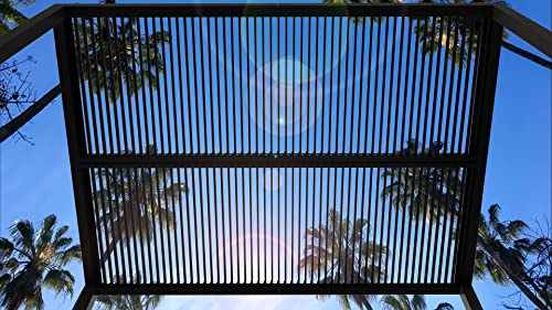 PURPLE LEAF Louvered Pergola 10' x 13' Outdoor Aluminum Pergola with Adjustable Roof for Deck Backyard Garden Grey Hardtop Gazebo