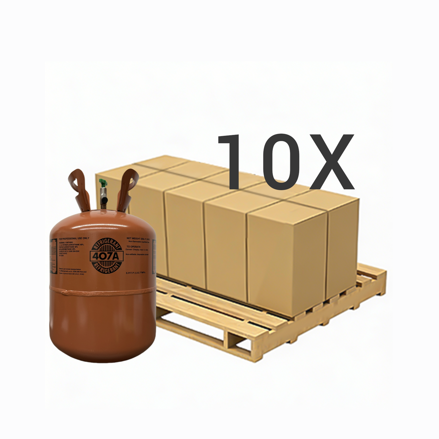 25LB R407A (R-407A) Refrigerant Gas | 30 Cylinders