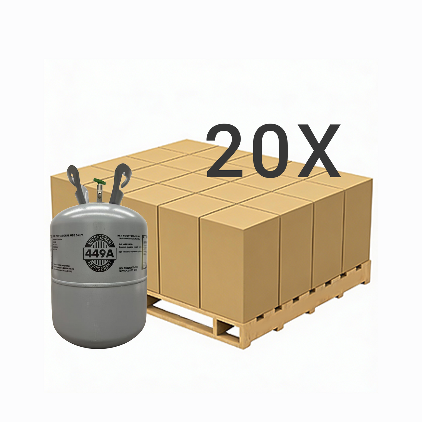 25LB R449A (R-449A) Refrigerant Gas | 5 Cylinders