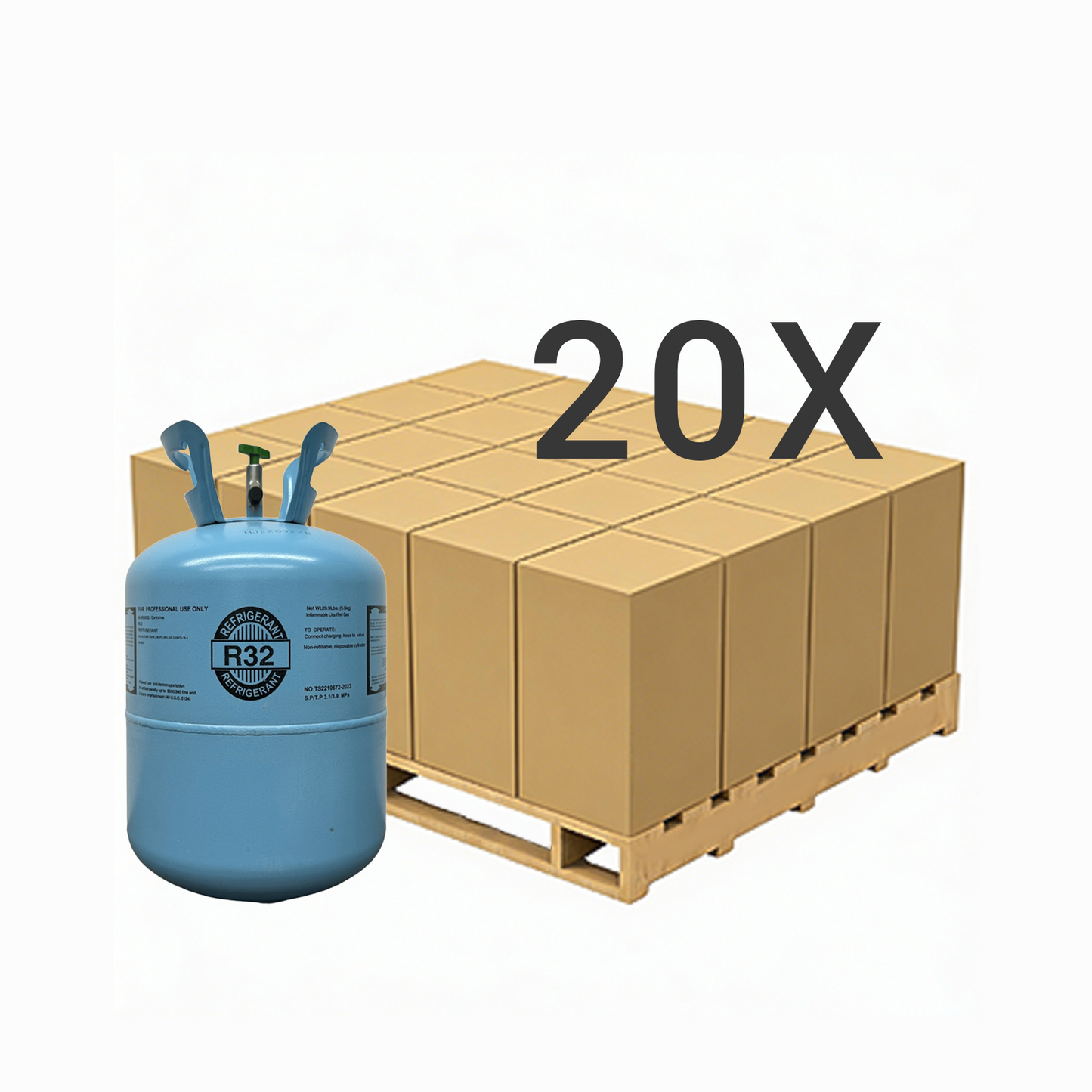 20.9LB R32 (R-32) Refrigerant Gas | 40 Cylinders