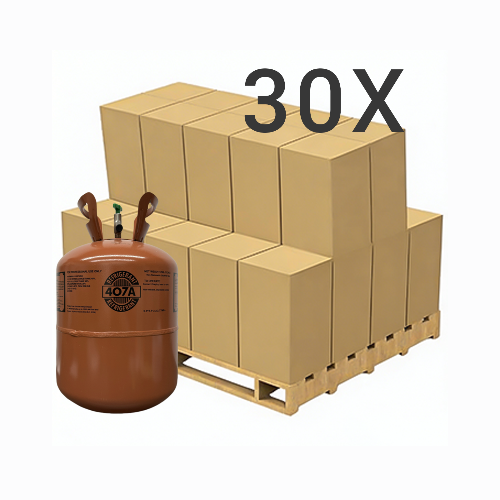 25LB R407A (R-407A) Refrigerant Gas | 5 Cylinders
