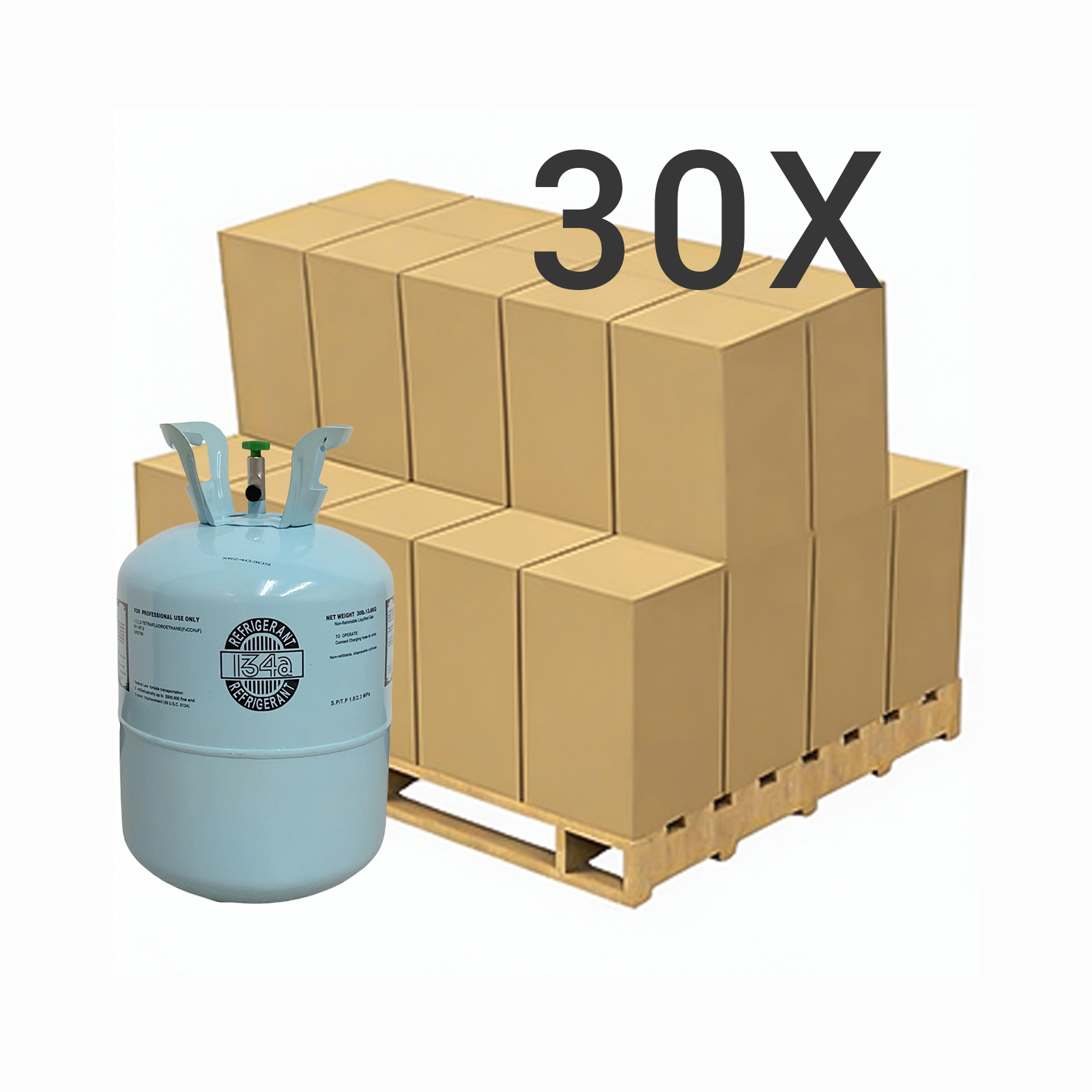 30LB R134A (R-134A) Refrigerant Gas | 30 Cylinders
