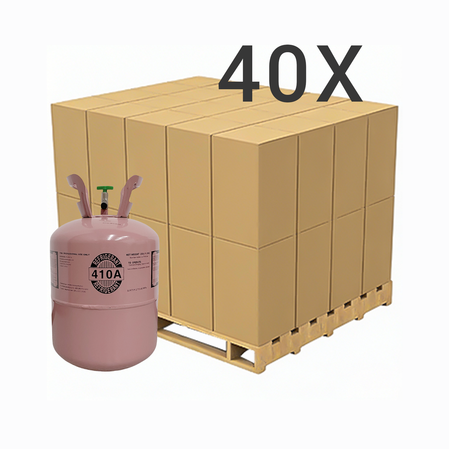 25LB R410A (R-410A) Refrigerant Gas | 10 Cylinders