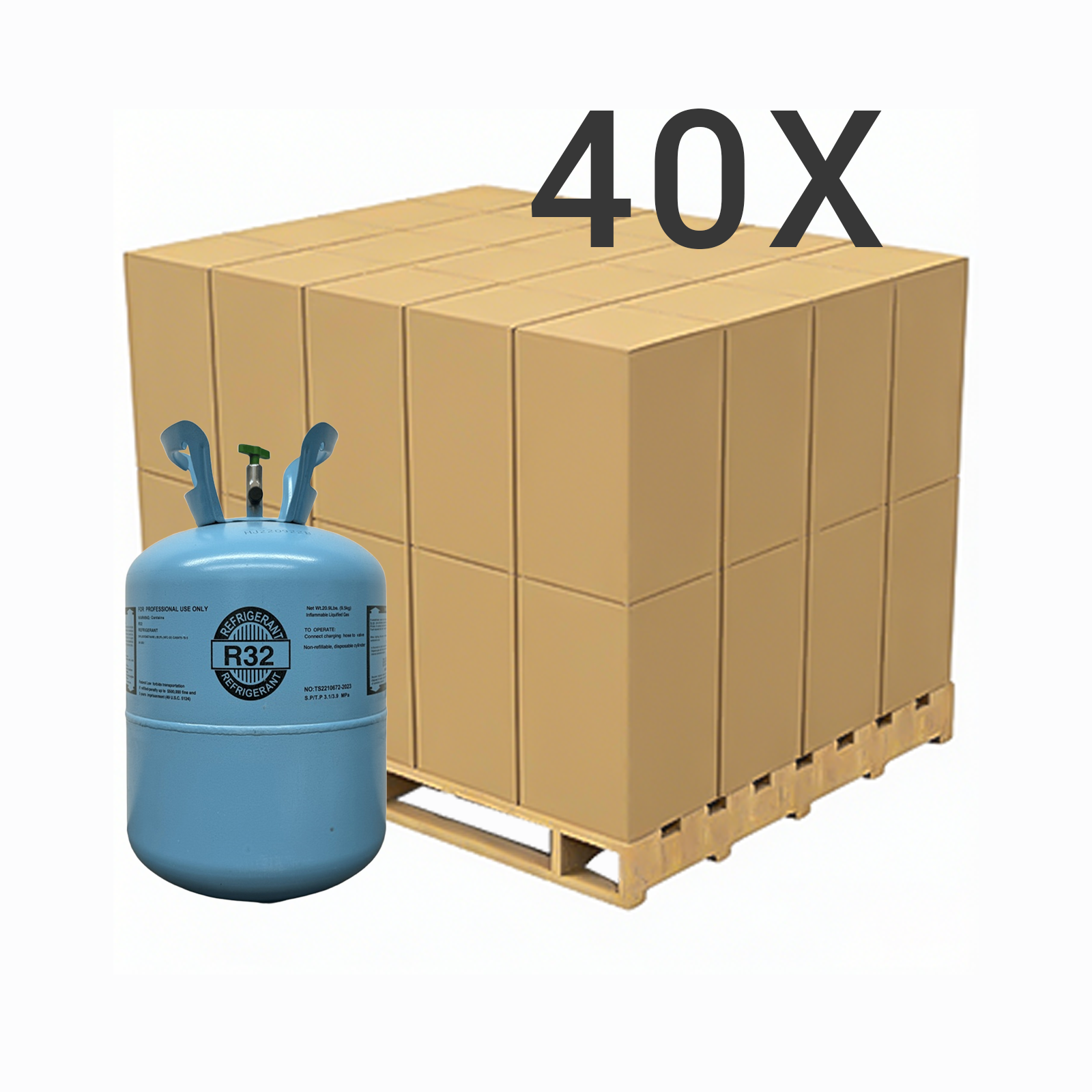 20.9LB R32 (R-32) Refrigerant Gas | 20 Cylinders