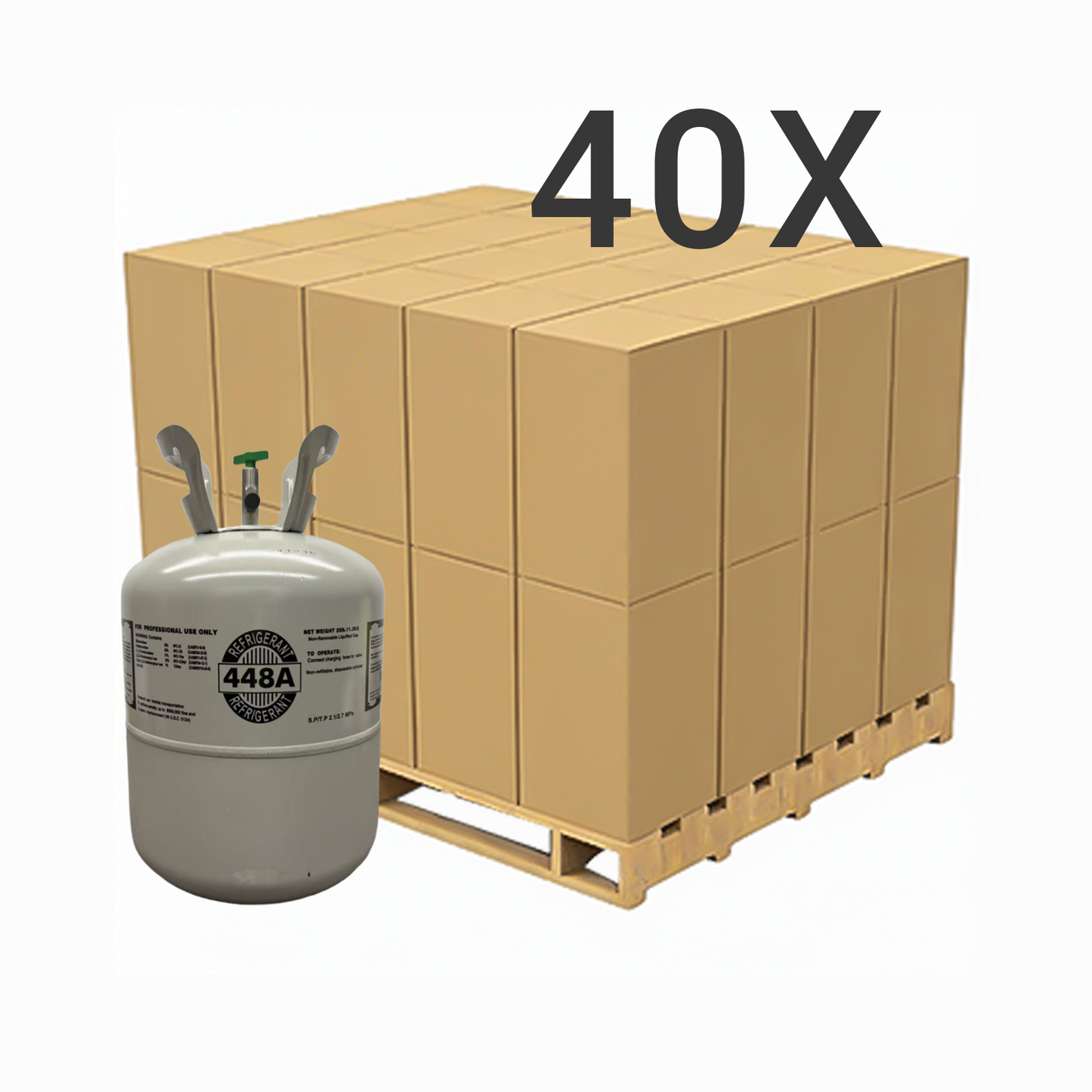 25LB R448A (R-448A) Refrigerant Gas | 5 Cylinders