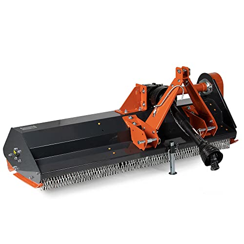 Titan Attachments 3 Point 72in Flail Mower, 40-60 HP Mowing Attachment for Category 1 Tractors and Loaders
