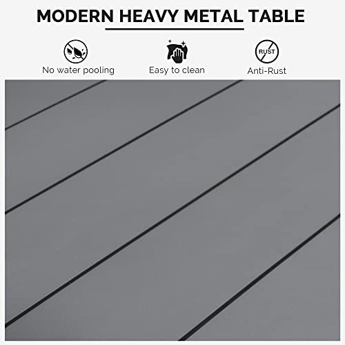 PURPLE LEAF 9 Pieces Patio Dining Sets All-Weather Wicker Outdoor Patio Furniture with Table All Aluminum Frame for Lawn Garden Backyard Deck Outdoor Dining Sets with Cushions and Pillows, Grey
