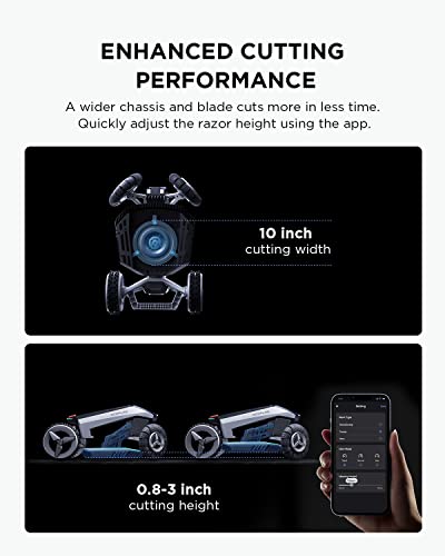 EF ECOFLOW Blade Robotic Lawn Mower, Wire-Free Boundaries, Auto-Route Planning with GPS, RTK Smart Obstacle Avoidance, Water-Resistant Anti-Theft Auto Lock Robot Mower for Yards up to 0.7 Acres