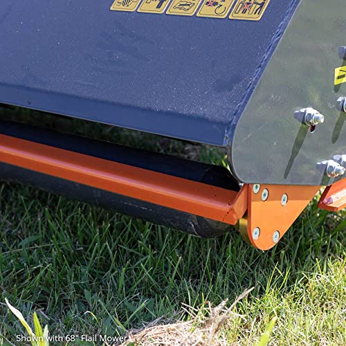 Titan Attachments 3 Point 72in Flail Mower, 40-60 HP Mowing Attachment for Category 1 Tractors and Loaders