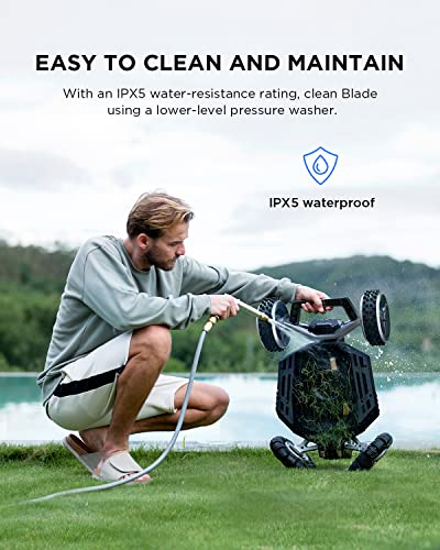 EF ECOFLOW Blade Robotic Lawn Mower, Wire-Free Boundaries, Auto-Route Planning with GPS, RTK Smart Obstacle Avoidance, Water-Resistant Anti-Theft Auto Lock Robot Mower for Yards up to 0.7 Acres