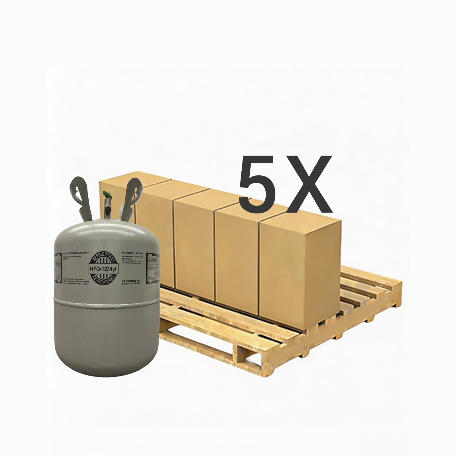 11 LB R1234yf (R-1234yf) Refrigerant Gas | 40 Cylinders