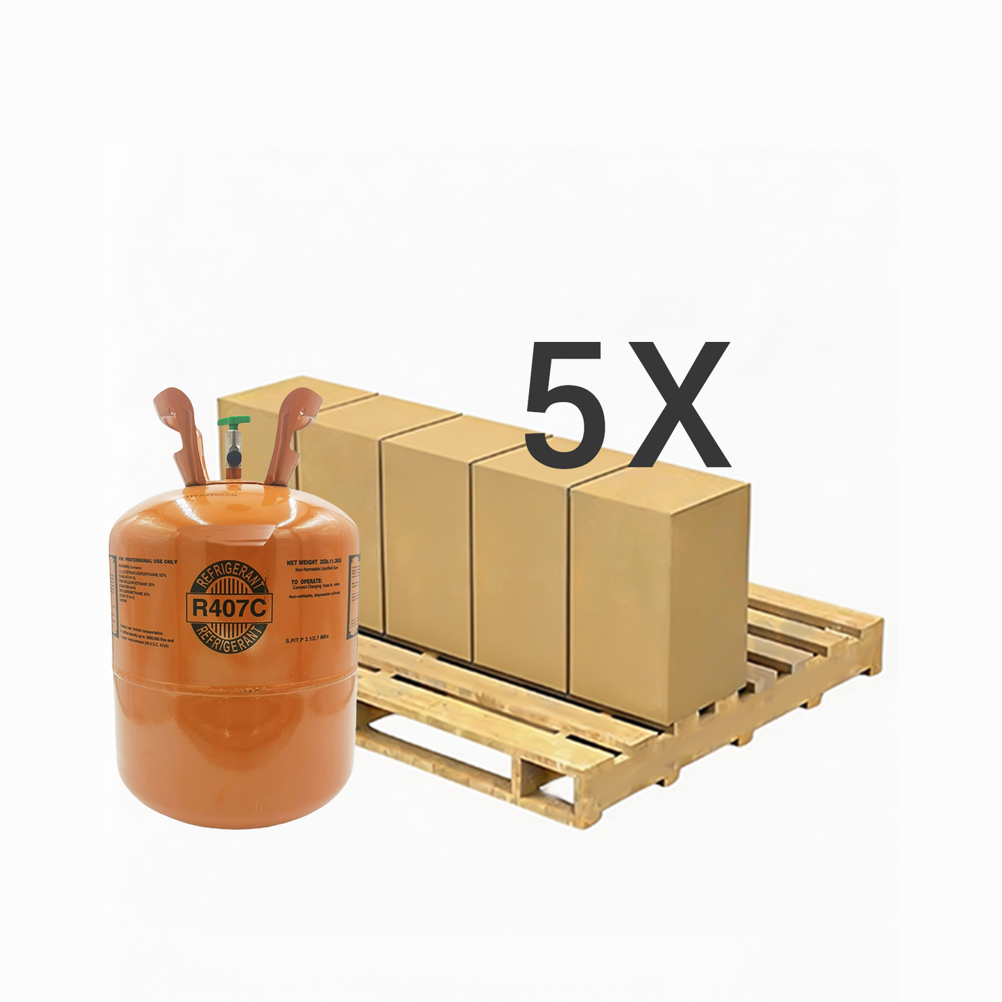 25LB R407C (R-407C) Refrigerant Gas | 20 Cylinders