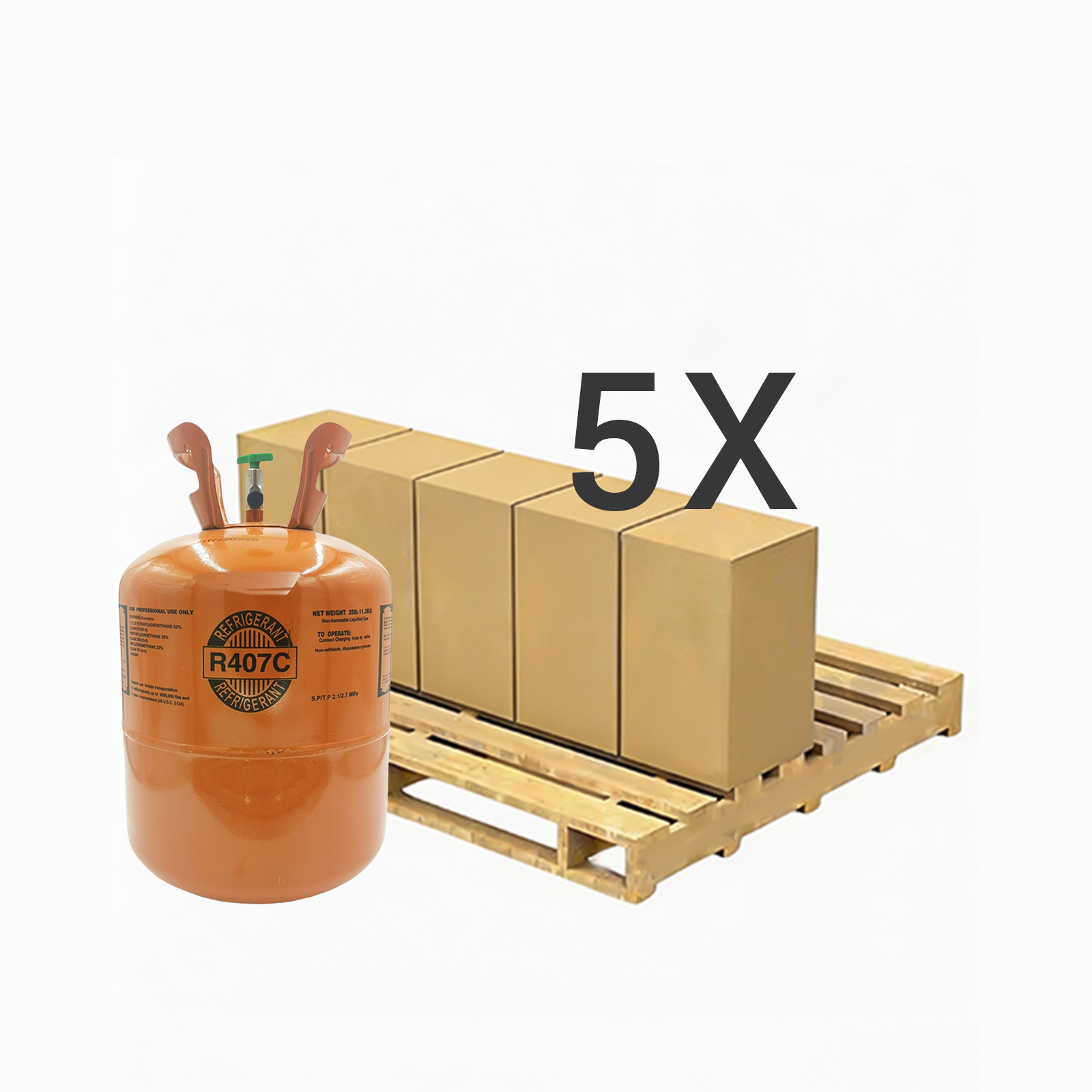 25LB R407C (R-407C) Refrigerant Gas | 20 Cylinders