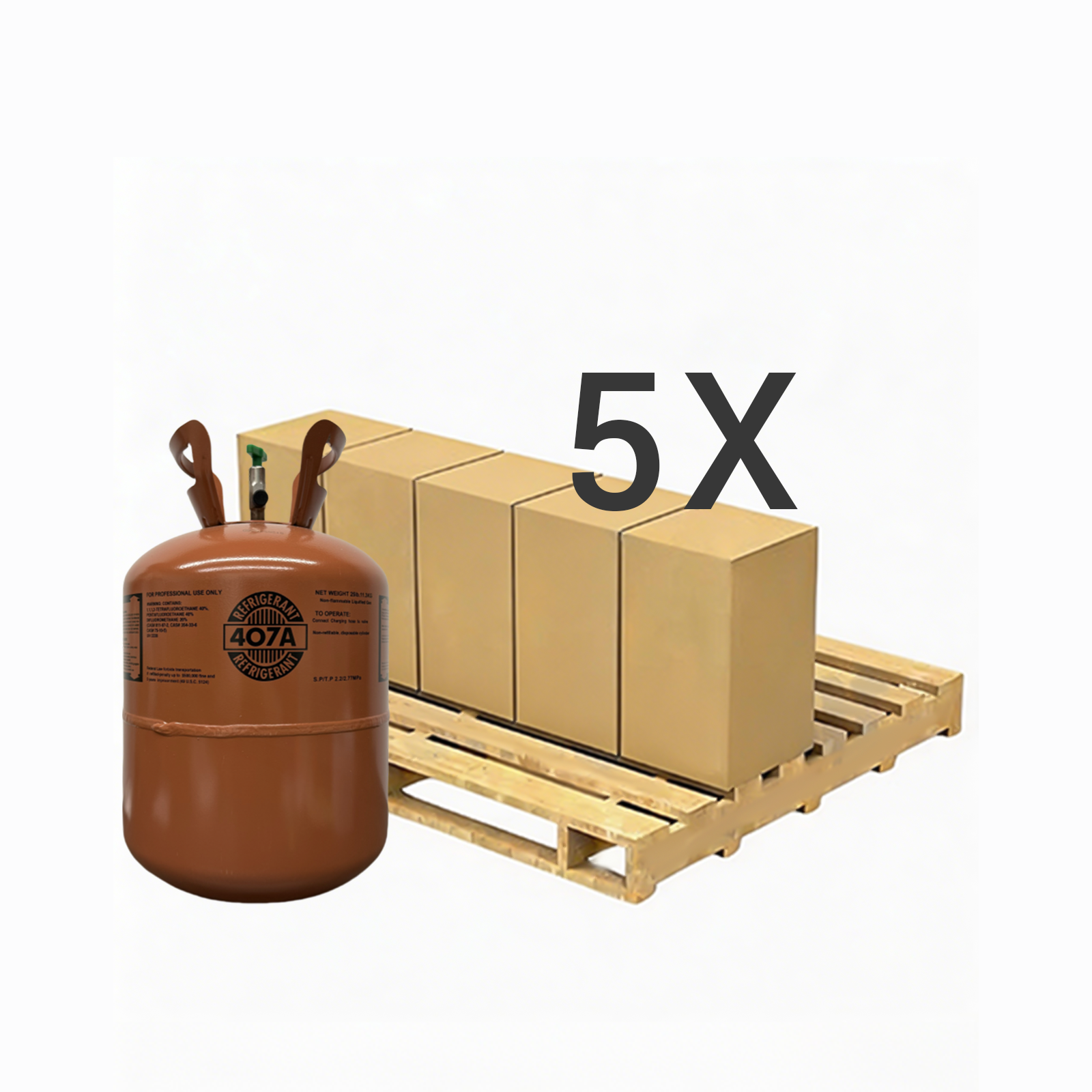 25LB R407A (R-407A) Refrigerant Gas | 30 Cylinders
