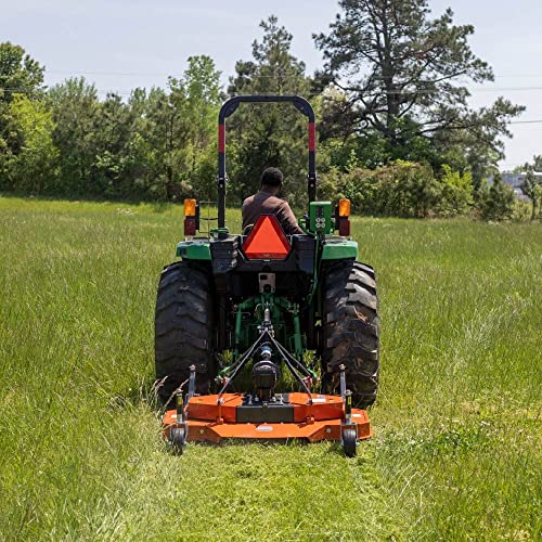 Titan Attachments 3 Point PTO Finish Mower, 60" Cutting Width, Category 1 Hitch, Rear Discharge, Requires 25-40 HP Tractor, Low-Noise Cast Iron Gearbox
