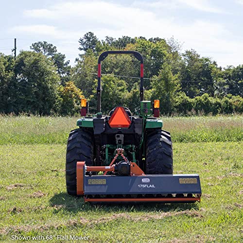 Titan Attachments 3 Point 72in Flail Mower, 40-60 HP Mowing Attachment for Category 1 Tractors and Loaders