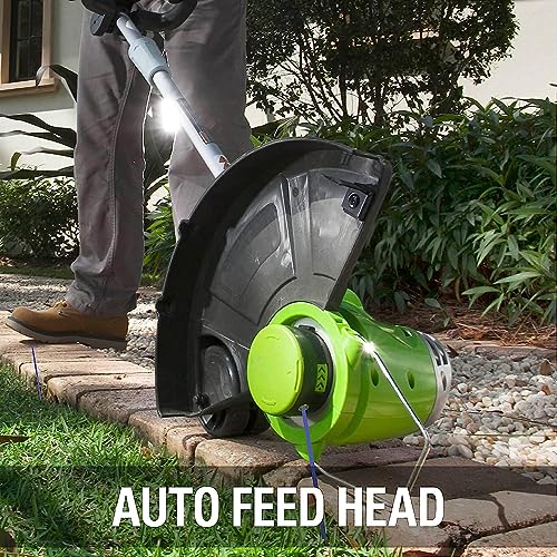 Greenworks 40V 21" Cordless Self-Propelled Lawn Mower,(500 CFM/120 MPH) Axial Leaf Blower,13" String Trimmer,Combo Kit w/ (1) 5Ah (1)2AH Battery, (2) 2A Chargers