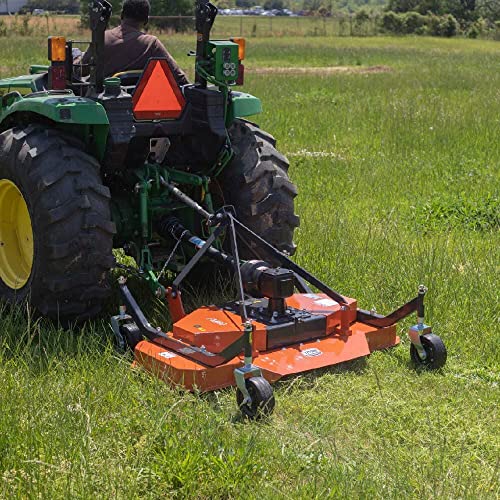 Titan Attachments 3 Point PTO Finish Mower, 60" Cutting Width, Category 1 Hitch, Rear Discharge, Requires 25-40 HP Tractor, Low-Noise Cast Iron Gearbox